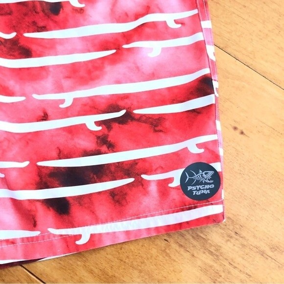 Psycho Tuna Board Shorts Men’s Size 30 USA Flag Tie-Dye 4-Way Stretch Surf Swim - Picture 4 of 10